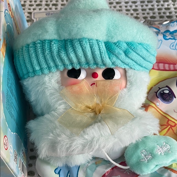 Baby Three Sunny Doll Beret Plush Doll with Hat - Blue - Picture 2 of 11